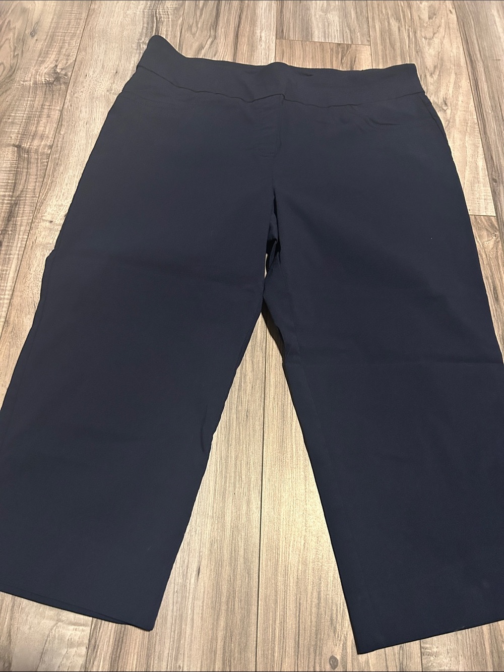 Women's Navy Stretch Ruby Rd Capri